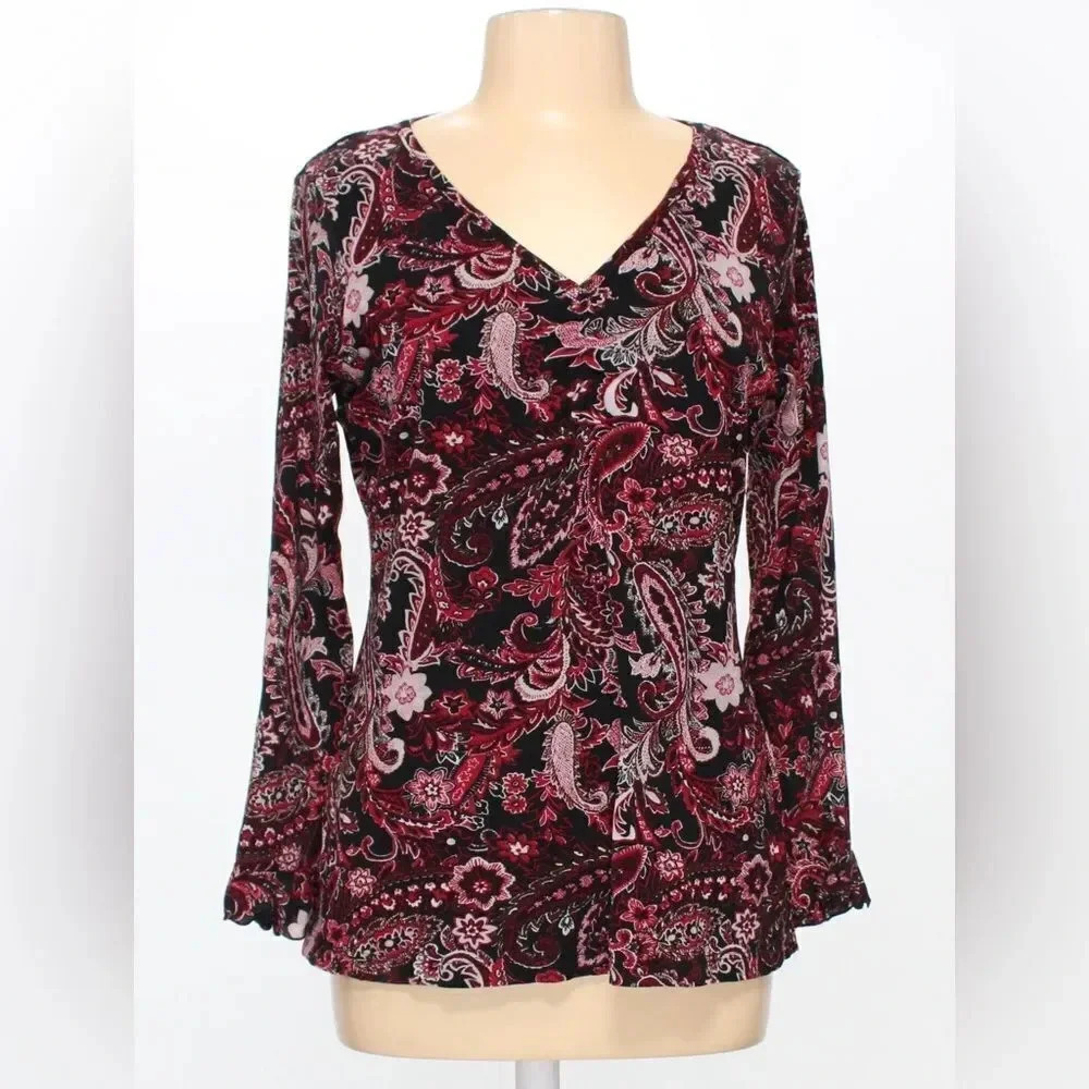 Vintage y2k floral paisley blouse